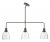 Dar Arvin 3 Light Bar Pendant Antique Chrome & Glass