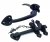 Black Cast Thumblatch Set with Chain