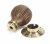 Rosewood & Aged Brass Beehive Mortice/Rim Knob Set