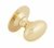 Polished Brass Oval Cabinet Knob 40mm