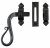 Black Locking Shepherd's Crook Fastener - LH