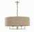 Jamelia 5 Light Shadelier Antique Brass Taupe Shade