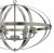 Dar Symbol 6 Light Pendant Satin Chrome