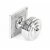 Polished Chrome Tewkesbury Square Mortice Knob Set