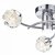 Dar Seattle 3 Light Semi Flush Satin Chrome