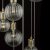 Dar Dita 10 Light Cluster Pendant Brass & Glass