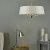 Dar Cristin 4 Light Pendant Polished Nickel w/Ivory Ribbon Shade