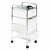 Trolley 4 White Plastic Drawers Chrome Steel Tube Frame
