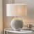 Pacific Lifestyle Mabel Dot Textured Ceramic Table Lamp - Silver