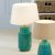 Pacific Lifestyle Sidra Aquamarine Stoneware Etch Detail Table Lamp Base