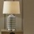 Pacific Lifestyle Aris Tall Grey and White Geo Pattern Table Lamp