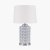 Pacific Lifestyle Aris Tall Grey and White Geo Pattern Table Lamp