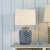 Pacific Lifestyle Schoal Blue and White Fish Detail Ceramic Table Lamp