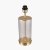 Pacific Lifestyle Westwood Clear Glass and Champagne Metal Table Lamp Base