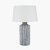 Pacific Lifestyle Bude Blue and White Stripe Stoneware Table Lamp Base