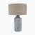 Pacific Lifestyle Bude Blue and White Stripe Stoneware Table Lamp Base