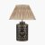 Pacific Lifestyle Black Honeycomb Hand Painted Metal Table Lamp Base