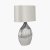 Pacific Lifestyle Gemini Etched Ceramic Table Lamp - Silver