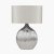 Pacific Lifestyle Gemini Etched Ceramic Table Lamp - Silver