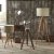 Pacific Lifestyle Hereford Film Tripod Floor Lamp - Grey Wood and Silver Metal