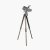 Pacific Lifestyle Hereford Film Tripod Floor Lamp - Grey Wood and Silver Metal