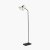 Pacific Lifestyle Canton Matt Black Metal and Glass Cone Floor Lamp