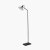 Pacific Lifestyle Canton Matt Black Metal and Glass Cone Floor Lamp