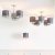 Pacific Lifestyle Arcadia Metal Curved 5 Arm Semi Flush Pendant - Silver