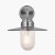 Pacific Lifestyle Lilium Metal and Glass Fisherman Wall Light - Brushed Steel