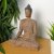 Elur Carved Wood Effect Buddha Sitting 29cm