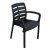 Trabella Salerno Square Table with 4 Siena Chairs -Anthracite