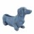 Solstice Sculptures Sausage Dog Planter 30cm in Blue Iron Effect