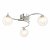 Nakita 3 Light Semi Flush Polished Chrome With Clear/Opal Glass