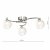 Nakita 3 Light Semi Flush Polished Chrome With Clear/Opal Glass