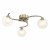 Nakita 3 Light Semi Flush Antique Brass With Clear/Opal Glass