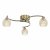 Nakita 3 Light Semi Flush Antique Brass With Dimpled Glass