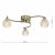 Nakita 3 Light Semi Flush Antique Brass With Dimpled Glass