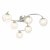 Nakita 6 Light Semi Flush Polished Chrome With Clear/Opal Glass