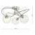 Onawa 3 Light Semi Flush Polished Chr-Twisted Closed Glass