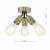 Yao 3 Light Flush Antique Brass