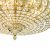 Asmara 5 Light Flush Antique Brass Crystal