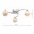 Atiya 3 Light Semi Flush Ceiling Light Polished Chr-Planet Glass