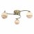 Atiya 3 Light Semi Flush Antique Brass With Planet Style Glass