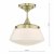 Caden Semi Flush Antique Brass Opal Glass IP44