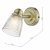 Cedric Single Spotlight Antique Brass Glass IP44