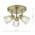 Cedric 3 Light Spotlight Antique Brass Glass IP44