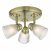 Cedric 3 Light Spotlight Antique Brass Glass IP44