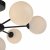 Cohen 7 Light Semi Flush Matt Black Opal Glass