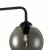 Feya 3 Light Semi Flush Ceiling Light Matt Black Smoked Glass