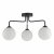 Feya 3 Light Semi Flush Ceiling Light Matt Black Opal Glass